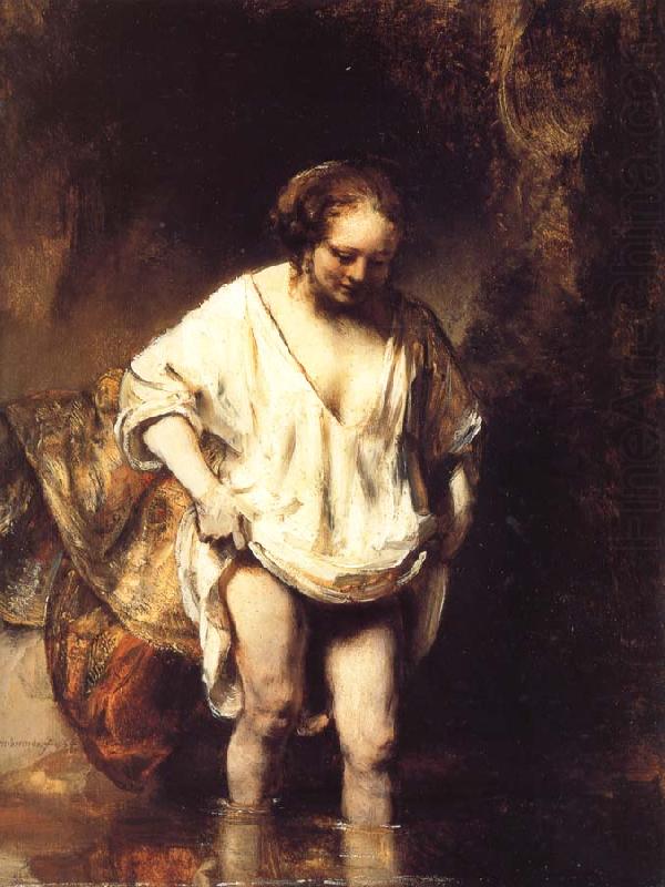 A Woman Bathing in a Stream, REMBRANDT Harmenszoon van Rijn